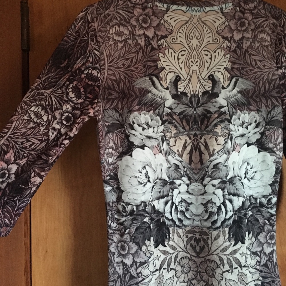 Topshop Purple/Blue Floral Print Dress